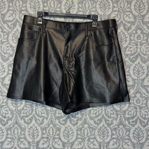 Abercrombie & Fitch Vegan Leather Shorts - Dark Gray NWT size 16